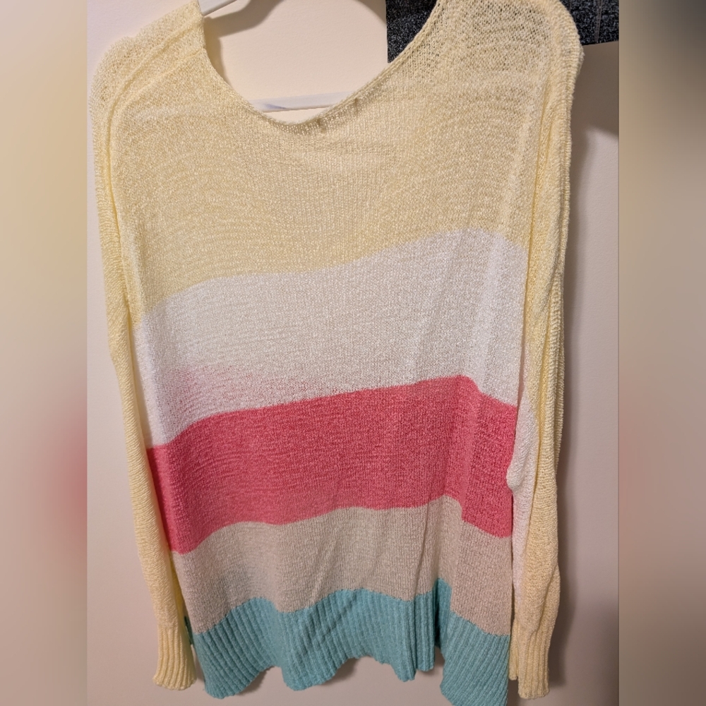 Colorful Striped Knit Sweater - Picture 2 of 3